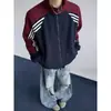 Cardigan de marca nuevo y moderno para primavera y otoño, chaqueta con bloques de color y cuello alto para hombres y mujeres, chaqueta deportiva retro holgada para parejas, moderna
