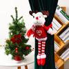 Nueva decoración navideña tela tejida pierna larga Papá Noel hebilla de cortina colgante muñeco de Navidad decoración del hogar