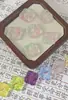 Encanto Cuadrado de Vidrio de 20 mm al por Mayor con Agujeros Diagonales para Pulseras Hechas a Mano DIY Materiales para Abalorios