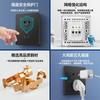 Panel de Enchufe y Interruptor Oculto Tipo 86 Eléctrico Internacional Negro 16A Aire Acondicionado Doméstico de Una Apertura Doble Control con USB Poroso