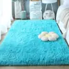 Alfombra larga de pelo para uso doméstico en sala de estar para niñas, alfombra de mesita de noche para dormitorio, felpudo de felpa de cobertura total, alfombra para sofá y mesa de centro