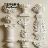 Juego completo de componentes de relieve decorativos de placas de yeso sueltas europeas yeso natural yeso reforzado con fibra de vidrio moldura de yeso