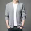 Nuevo cárdigan casual de principios de primavera para hombre, chaqueta fina, moda para mediana edad y jóvenes, transpirable, camisa para aire acondicionado, prenda exterior tipo capa sin botones