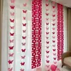Set de Decoración de Habitación de Boda Mariposa Roja Tridimensional Flores de Papel Colgantes Decoración de Boda Habitación Nueva Dormitorio Sala de Estar Flores de Papel Colgantes para Cortinas