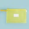 Procesamiento y Personalización de Bolsa Transparente para Documentos de PVC A4 Engrosada Bolsa de Malla Plástica con Cierre Bolsa de Almacenamiento de Exámenes A4 de Gran Capacidad
