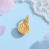 Plata Pura 999 Campana Doble Cara Chapada en Oro Calavera Colgante Pulsera DIY Hecha a Mano Colgante Adorno Colgante Joyería para Pendientes Venta al por Mayor