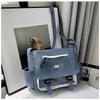 Bolsa Transversal Feminina Estilo Academia Fofa Coreana Grande Capacidade Bolsa Mensageiro para Estudante de Campus Bolsa para Deslocamento e Viagem