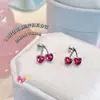 Joia fofa de osso de orelha de cereja de fruta material de aço titânio doce fofa lóbulo da orelha osso da orelha pode ser usada