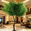 Árbol de banyan artificial, árbol falso grande para uso en interiores en hoteles y centros comerciales, planta verde decorativa de pie, árbol de banyan artificial para sala de estar y diseño de paisajes