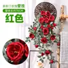 Enredaderas de rosas artificiales Austin, flores falsas para decoración suave de interiores, decoraciones de techo y revestimiento de conductos de aire acondicionado, al por mayor para decoraciones de boda