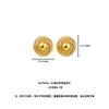 Pendientes circulares de tejido cruzado versátiles europeos y americanos, acero inoxidable chapado en oro de 18 quilates, de moda, lujo ligero, pendientes personalizados al por mayor