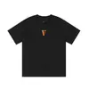 [Transfronterizo 220g] Marca Trendy Americana Vlone Jerry Big V Camiseta Casual Calle Alta Calle Street Pareja Manga Corta Vtg