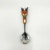 Colher de Natal Transfronteiriça Talheres Criativos Boneca Colher de Sobremesa Garfo Desenho Animado Árvore de Natal Colher Garfo Conjunto Caixa de Presente