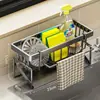 Estante Multifuncional con Drenaje Transfronterizo para Encimera de Fregadero Doméstico, Almacenamiento de Paños de Cocina, Artículos de Cocina, Artesanía Alemana