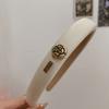 Atacado de tiara de outono e inverno para mulheres, tiara simples de tecido para amarrar o cabelo, touca feminina de pelúcia alta para o rosto, bege, Coreia do Sul