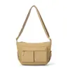 Bolsa transversal casual versátil de tecido Oxford para mulheres, design em camadas com múltiplos bolsos, leve e durável, adequada para viagens, para mães de meia-idade