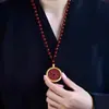 Colgante Colgante Montaña Fantasma Cinnabar Arena Dorada Morada Año de Esta Vida Cordón Collar de Niñas Regalo para Hombres Bajo Contenido