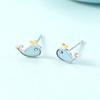 Lindos y Súper Lindos Aretes de Delfín Azul para Mujer Que No Necesitan Quitarse al Dormir, Lindos, Frescos y Personalizados, Compactos y para el Cuidado del Oído para Estudiantes