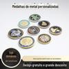 Medalha Comemorativa de Metal, Broche de Esmalte Pintado, Broche Redondo Feito Sob Medida, Broche Comemorativo Colorido, Moeda Comemorativa Atacado