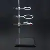 Suporte de Ferro, Suporte Quadrado, Suporte para Béqueres com Lâmpada a Álcool, Anel de Ferro, Garra de Suporte de Ferro, Suporte Experimental