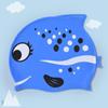 Touca de Silicone Impermeável de Desenho Animado para Meninas Proteção para Cabelo Piscina Novo Chapéu Masculino Moda Estampado Não Infantil Touca de Natação