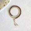"Sorte e Riqueza" Pulseira Natural para Mulheres, Novo Estilo Chinês, Pulseira de Camada Dupla Estilo Antigo, Presente Retrô para Melhores Amigas