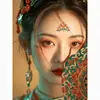 Novedad Flor-brillo Frente Dunhuang Pegatina de Cejas Niños Adultos Mujeres Hanfu Estilo Antiguo Vestido Antiguo Estampado en Frente Pegatina de Actuación