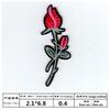 Processamento de bordado mais vendido bordado de rosa florzinha vermelha patch de tecido atacado patch de bordado fabricação de flores bordado computadorizado