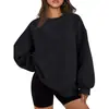 Comercio exterior primavera, otoño e invierno unisex ajuste holgado sudadera deportiva cuello redondo pullover manga larga top casual