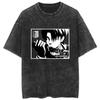 Comercio Exterior Nueva Camiseta Lavada Animación ATAQUE A LOS TITANES Ataque Gigante Casual Pareja Manga Corta