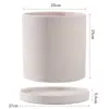 Maceta de cerámica multicolor con chorro de arena y láser, cilíndrica de arcilla, grande, con platillo, para balcón, planta de orquídea verde en maceta