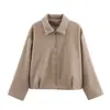 Moda europea y americana transfronteriza para mujer AliExpress superventas elegante casual cremallera plisada chaqueta suave de lana