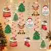Decoração de Natal Transfronteiriça Feliz Natal Conjunto de Decorações Espirais Penduradas Formas de Enfeites para Decoração de Bolo