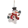 Decoración Navideña Transfronteriza Muñeco de Nieve de Resina Retro Colgante de Anciano Decoración Festiva Regalo para Niños Decoración de Árbol de Navidad