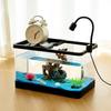 Paisagismo Acrílico para Aquário de Sala de Estar, Aquário de Mesa Transparente de Plástico Ecológico Ultra-Branco, Tanque para Tartarugas, Aquário para Peixes Betta