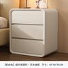 Mesa de Noche Dormitorio Multifuncional Lujo Ligero Madera Maciza Cajón Creativo Mesita de Noche Estilo Crema Almacenamiento Gabinete Multifuncional