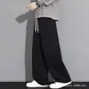 Pantalones Casuales para Hombre Pantalones de Chándal Estilo Primavera y Otoño Versátiles Tacto de Algodón Modernos Pierna Recta Pierna Ancha Caída Deportiva Sueltos Pantalones Largos Estilo Americano