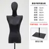 Adereços de modelo de ombro plano preto estilo coreano loja de roupas femininas vitrine boneca ombro em ângulo reto modelo de corpo inteiro expositor