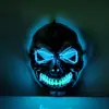 Máscara de Crânio Halloween LED Iluminada com Sangue Transfronteiriça, Máscara de Cabeça de Fantasma, Fantasia de Cabeça de Fantasma de Terror, Ecológica