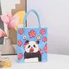 Bolsa de fieltro Panda Huahua con estampado de dibujos animados, Bolsa de mano de fieltro, Bolsa de regalo de tela de fieltro para llevar en la mano, Logo personalizado
