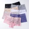 Comercio exterior europeo y americano talla grande encaje hueco lencería moda cómoda suave transpirable cintura baja triángulo T pantalones mujer transfronterizo