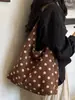 Bolsa de Mano Shuai Mijia 2026 Estilo Coreano Nuevo Lunares, Gran Capacidad, Moda Vintage, Casual, Elegante Bolso de Hombro para Viajes