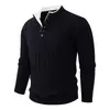 Suéter Masculino de Inverno 2026 Estilo Old Money Falso Duas Peças Casual Moda Malha Pulôver Top