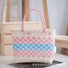 Bolsa Tejida a Mano Estilo Similar a Xiaohongshu Personalizada Decoración para Bolsa Tejida para Compras en Centro Comercial Bolsa Tejida Decorativa Bolsa Tejida Decorativa de Plástico
