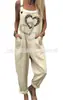 Pantalones de tirantes casuales de verano con estampado floral digital 3D para mujer, transfronterizos de Amazon Europa y América