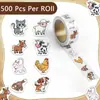 Calcomanías de Animales para Niños, Etiquetas Autoadhesivas, Calcomanías de Sellado, Suministros de Estímulo para Maestros de Jardín de Niños