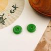 [Chunye Ji] Nuevo estilo chino imitación jade esmaltado hebilla de amor con forma de paz, pulsera, collar, pendientes, horquilla, material DIY