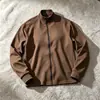 Jaqueta Esportiva Slim Outono Derong Manga Longa Zíper Completo Jaqueta Cardigan para Treino ao Ar Livre Roupa Casual para Fitness Manga Longa