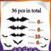 12 productos nuevos festival de fantasmas diseño de fiesta pared pegatinas de araña tridimensionales halloween pvc murciélago araña pegatinas de pared 3d