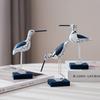 Mediterrâneo criativo de madeira velho pássaro marinho conjunto de três peças decoração adereços de tiro ornamentos enfeites de mesa para casa